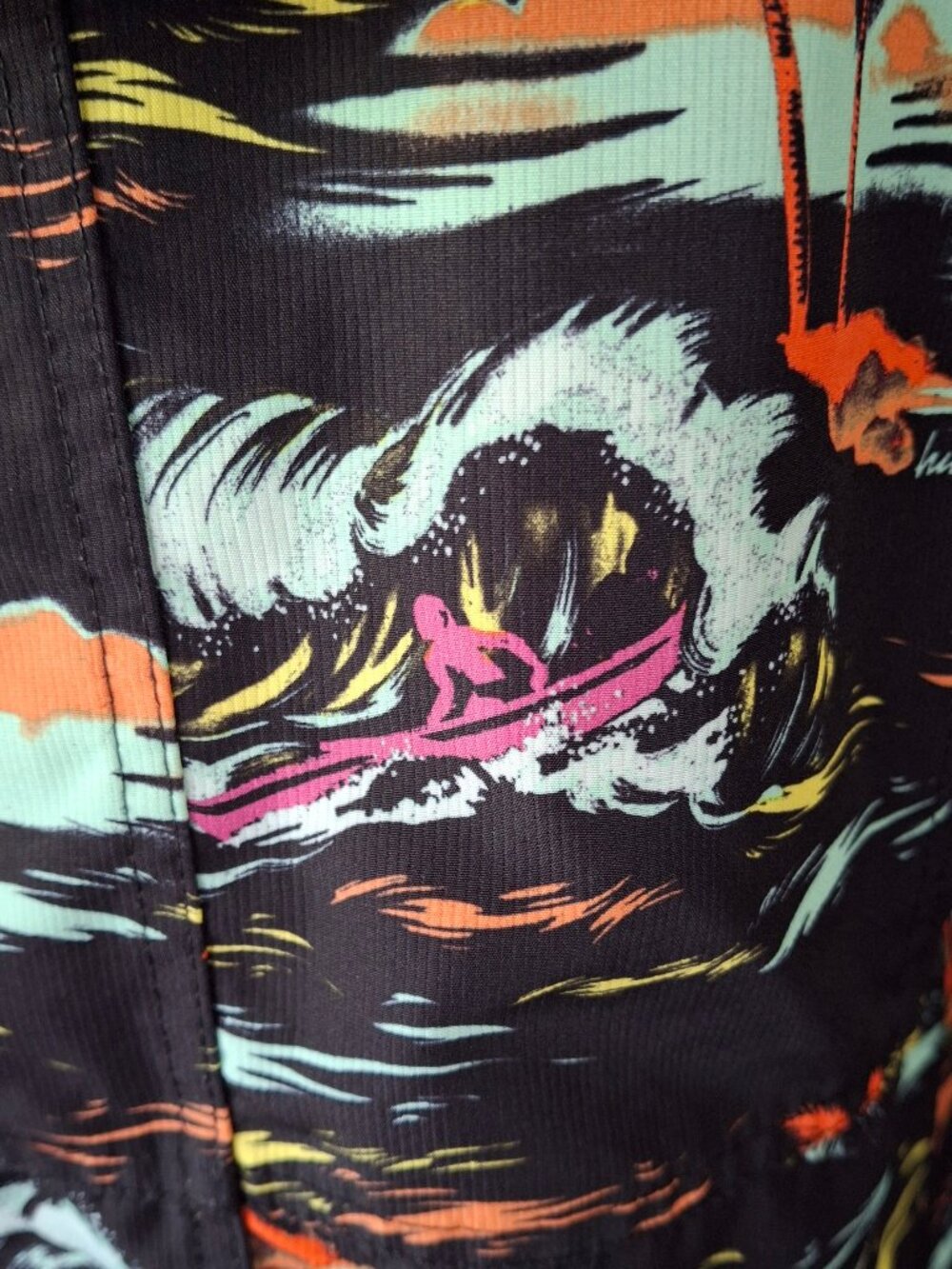 Hurley Black Tropical Print Jacket with hood - Picture 10 of 16